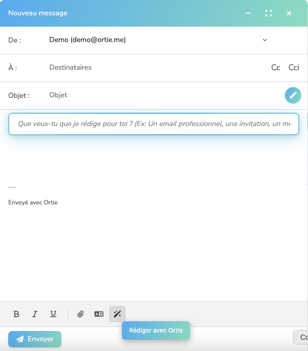 Rédaction assistée par IA Ortie